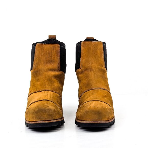 Sorel Women Addington Wheat Nubuck Heel Chelsea Ankle Boots sz 9 - Picture 2 of 7